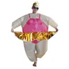 Mascot boneca traje bailarina traje inflável bonito adulto vestido fantasia terno festa de halloween traje inflável bailarina gordo terno f