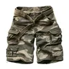 Summer Fashion Cargo Men Hoge kwaliteit katoen casual heren shorts multipocket gratis riem 220623