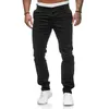 Męskie spodnie solidny stretch Slim Classic Fit Casual Summer Thin Button Korean Male Business Office Pants Men's Drak22