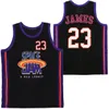 2022 Men Space Jam Novo filme legado #1 Bugs #23 James Basketball Jerseys Ed Black White Size S-xxl