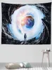 Sepyue Fantasy Space Astronaut Tapestry Galaxy Tapestry Spaceman Starry Art Print Wall Hanging For Home Decor J220804