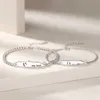 New Kiss Chain Bracelet Sterling 925 Silver Designer Women Men S925 Magnetic Attraction Bracelets Jewelry Gifts for Lovers