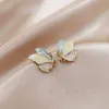 Vintage Geometric Round Zircon Pearl Stud For Women Simple Small Cute Earring Korean Jewelry gift