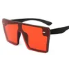 Lunettes de soleil surdimensionnées carrées femmes 2022 mode haut plat rouge noir lentille claire une pièce hommes Gafas ombre miroir UV400 lunettes de soleil lunettes de soleil