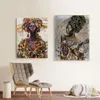 Graffiti African Black Woman Posters And Prints Abstract Girl Canvas Paintings On The Wall Art Pictures for Living Room Decor