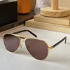 sunglasses oval men double bridge metal sun glasses VPR60YS for women green brown yellow Gold Frame Transparent Yellow Ocean Lenses Traveling lens signature print