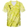 3D Creative Lemon Man V Tshirt Tshirt مطبوع القوطية القوطية قميص TEEE TEE التوصية 220623