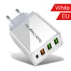 36W snel snel opladen QC3.0 4 poorten muurlader Eu VS VK AC Home Travel Type c PD-laders voedingsadapter voor iPhone 13 14 15 Samsung tablet PC b1