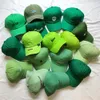 グリーンハット3D刺繍韓国ポップヒップホップサマーメンズ野球帽子蛍光女性綿太陽