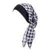 Bande de cheveux élastique imprimer Turban casquettes mode sangles femmes casquette chimio musulman Hijabs chapeau bandeau maison perte de cheveux Bonnet bonnet de nuit