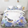 Luxus 3D Bettwäsche Set Europa Königin König Doppel Bettbezug Leinen Bequeme Decke/Quilt Set Nordic Farbe
