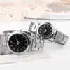 Femmes montres haut de gamme de luxe 2022 mode diamant Couple montres-bracelets en acier inoxydable argent maille bracelet femme montre à Quartz