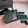 Sac de jour crocodile borse per cereali di moda da donna in pelle borse a spalle alligatore di lusso