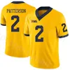 Uf CeoA3740 NCAA Michigan Wolverines College Football 2 Shea Patterson Jersey Big Ten 24 Zach Charbonnet 25 Hassan Haskins 8 Ronnie Bell 13 Tru Wilson