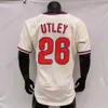 Harper Jersey Nick Castellanos J. T. Realmuto Chase Utley Alec Bohm Player Fans Grå Röd Blå Krämfärgad Pinstripe Ungdom Kvinnor Vuxen