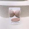 New Korean Sweet Girl Princess Plaid Fabric Oval BB Clip Hair Accessories Children's Mesh Cotton Filling Bow Hairpins Headdress