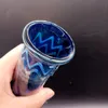 Bleu 10,5 pouces verre eau Bong narguilés avec peinture colorée conception unique printemps Perc mâle 18mm accessoires pour fumer