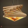 Pendant Lamps Designer Decorative Lights Creative Wooden Hanging Lamp Timber E27 Holder Fixture For Restaurant Cafe Bar Counter FoyerPendant