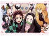 Pussel 1000 PCS Cartoon Series Jigsaw Anime Puzzle Demon Slayer Kimetsu No Yaiba Paper Kamado Tanjirou Children Educational Toys Gifts