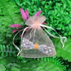 Favor Holders 100PCS Sheer Organza Bags Drawstring Pouch for Jewelry Party Wedding Party Festival Candy Pouch