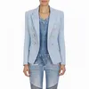 B079 Damen-Designer-Blazer, Kleidung, Tide-Marke, hochwertige Retro-Mode, Presbyopie, Maze-Serie, Anzugjacke, Löwe, zweireihig, schmal, Übergröße