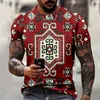 Heren t-shirts geometrische druk mannelijke zomer casual ronde nek korte mouw 3D print t shirt blouses tops