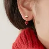 Dangle Chandelier Sterling Silver Needle 2022 Red Bean Stud Boucles d'oreilles Cadeaux de haute qualité pour WomenDangle
