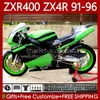 OEM-Karosserie für KAWASAKI NINJA ZXR 400 CC ZX-4R Lager grün ZX4R 91-96 Karosserie 138Nr