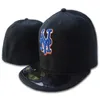 Mets equipado chapéus bonés de beisebol adulto pico plano hip hop houston boné masculino feminino totalmente fechado gorra252e233a