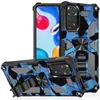 Xiaomi Redmiの衝撃ハイブリッドビルトインキックスタンドケースNote11 Pro Poco X3 NFC X4 PRO MI 11T CAMOUFLAGE CAMOスタンドアーマー電話カバー