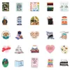 50PCS Inspirational Reading Book Sticker Suitable for Water Cup Luggage Notebook Refrigerator Decoration Sticker Wholesale