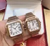 2022 nouvelles montres carrées 40mm Genève véritable montres mécaniques en acier inoxydable boîtier et bracelet mode hommes montre-bracelet ca02-2