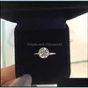 Solitaire Ring Yüzük Takıları Damga 925 Sterling Sier Claw 1-3 Karat Diamond Moissanite Kadınlar Evlenmek Nişan Düğün Setleri Pandora Sty