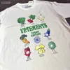 All Match New Vtm Tee Cartoon Padrão de impressão vegetal Carta de impressão de rua de rua de rua de rua camisetas casuais casuais