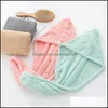 Towel Home Textiles Garden Ll Microfiber Quick Dry Shower Hair Caps Magic Super Absorbent Drying Turban Wrap Hat Dhizy