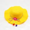 kids bucket hat summer straw hat children baby 2-5 years old child lace breathable mesh