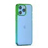 Custodie per telefoni acrilici sfumati a doppio colore da 1,5 mm per iPhone 14 13 Pro 12 Mini 11 XS Max XR 7 8 SE2 Cover posteriore mobile antiurto in TPU trasparente trasparente D1