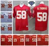 MI08 Vintage Mens 75th 16 Len Dawson 19 Joe Montana Football Jerseys 32 Marcus Allen 58 Derrick Thomas Jersey Stitched Shirts Brodery 35th Anniversary Patch