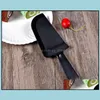 Cake Tools Bakeware Kitchen Dining Bar Home Garden Disposable Plastic Cutter Birthday Dessert Wedding Knife Frosted Black Transparent Bk