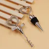 Bar Tools 2 st/set korkskruvflasköppnare Set Wine Stopper Party Bar Wedding Decor Favors