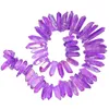 Loose Rough Crystal Points Beads for Crafts Jewelry Making Natural Raw Rock Quartz Bulk Crushed Titanium Coated Quartz Top Drilled Stone 1 Strands