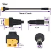 2pack XT60 Connector to DC 5.5X 2.5mm Male Power Jack Adapter Cable for TS100 Soldering Iron FPV Monitor Power Drone Cord
