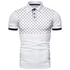 Chemise à manches courtes contraste couleur Polo vêtements été Streetwear décontracté mode hommes hauts 220616