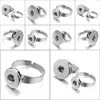 Cluster Rings Jewelry 12Mm 18Mm Snap Button Adjustable Ring Snaps Buttons For Women Drop Delivery 2021 Dhnup