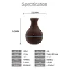 Wood Grain USB Humidifier Seven Colors Noctilucent Aromatherapy Mini Noiseless Machine Household Vase Air Purifier 220715