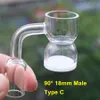 25mm OD Opaque 4mm Bottom Smoking 14mm quartz banger nail 10mm 18mm male female for Dab Rig Glass Bong Bowl Pipes Adapter