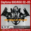 Motocykl Bodys dla Daytona600 Daytona650 02-05 Nowy niebieski 132NO.42 Cowling Daytona 650 600 CC 02 03 04 05 Daytona 600 2002 2003 2004 2004 2005 ABS