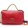 5A 가방 여러 가지 빛깔의 여성 체인 디자이너 하트 웨이브 골드 숄더 스트랩 메신저 가죽 핸드백 패션 여성 가방
