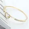 Fashion Heart Shape Clover Diamond Jewelry Stainls Steel Bracelet Bangle