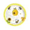 Emballage cadeau 1pcs mignon abeille fête d'anniversaire garçons faveurs dessin animé miel thème décorer tissu non tissé bébé douche cordon cadeaux sacscadeau